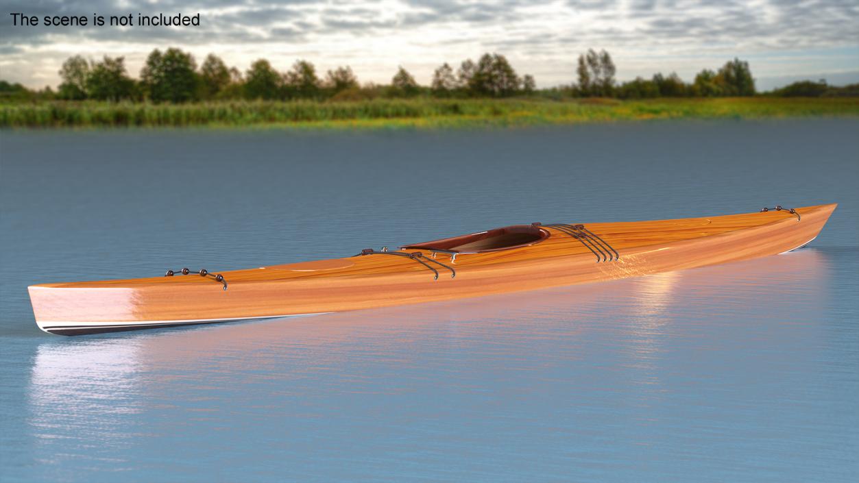 Wooden Kayak 3D