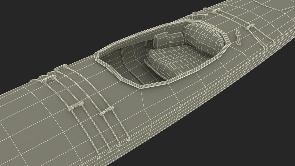 Wooden Kayak 3D