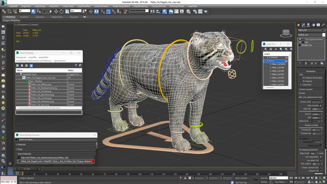 Pallas Cat Rigged 3D