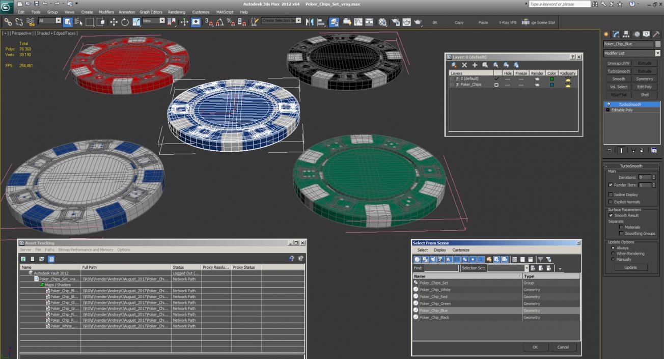 3D model Poker Chips Set