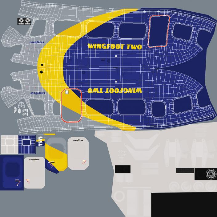 Blimp Goodyear Airship 3D