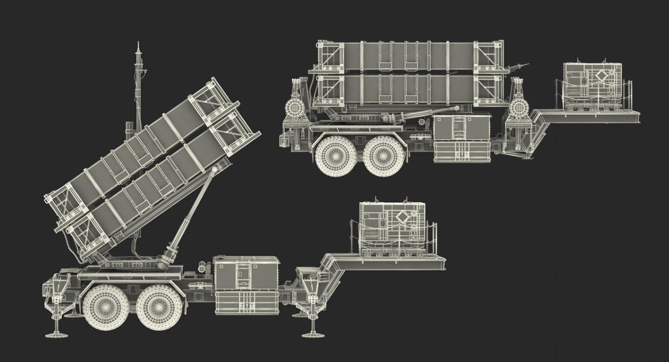 MIM-104 Patriot Sand Rigged 3D