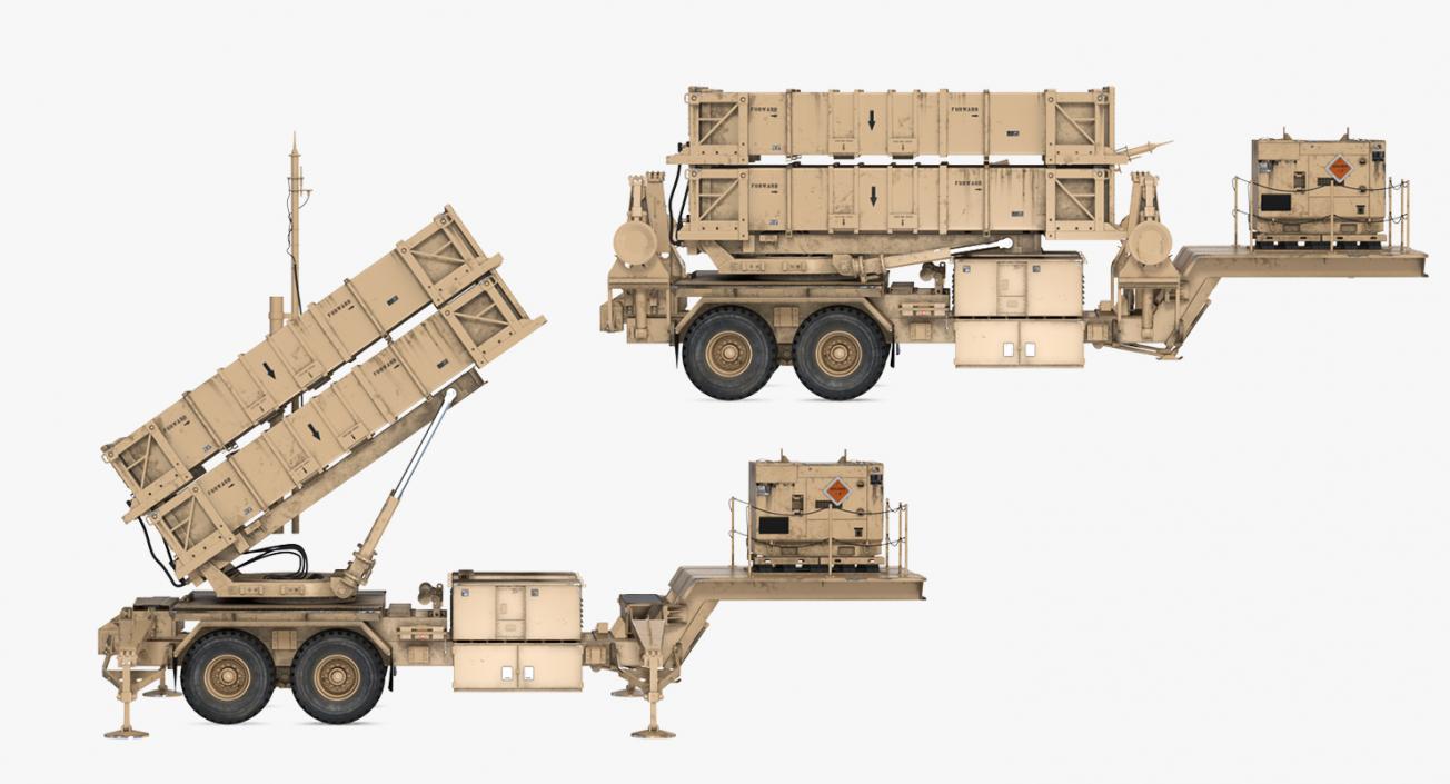 MIM-104 Patriot Sand Rigged 3D