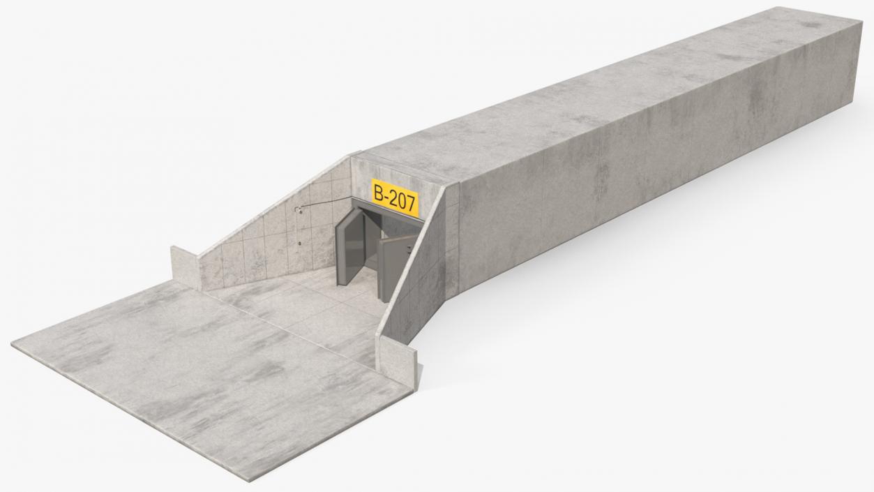 3D Nuclear Bunker Entrance model