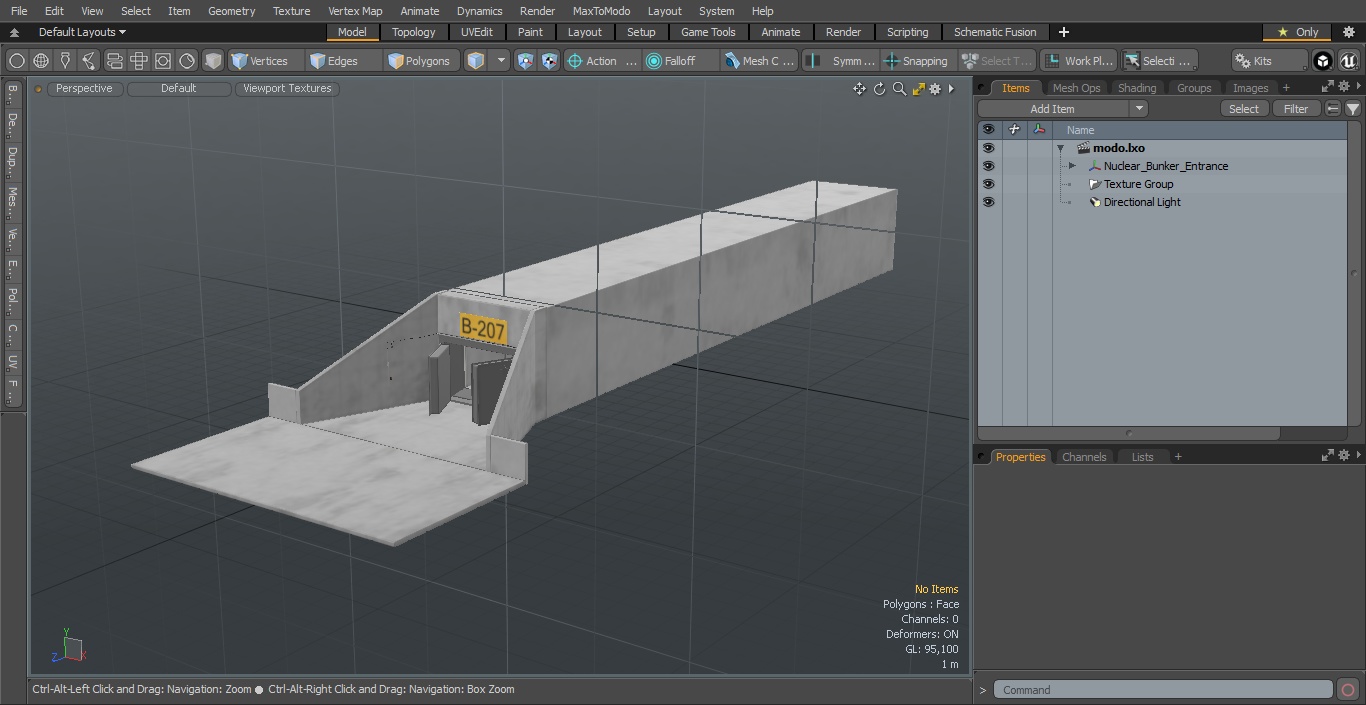 3D Nuclear Bunker Entrance model