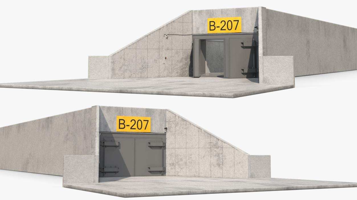 3D Nuclear Bunker Entrance model