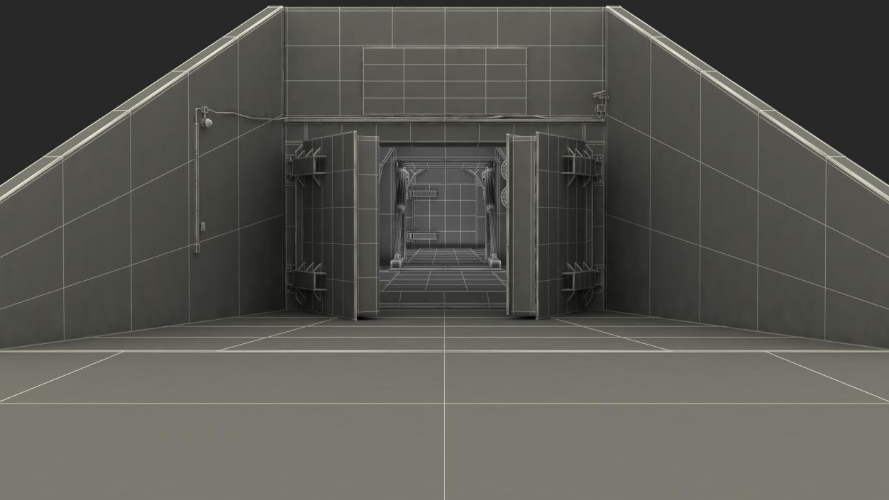 3D Nuclear Bunker Entrance model