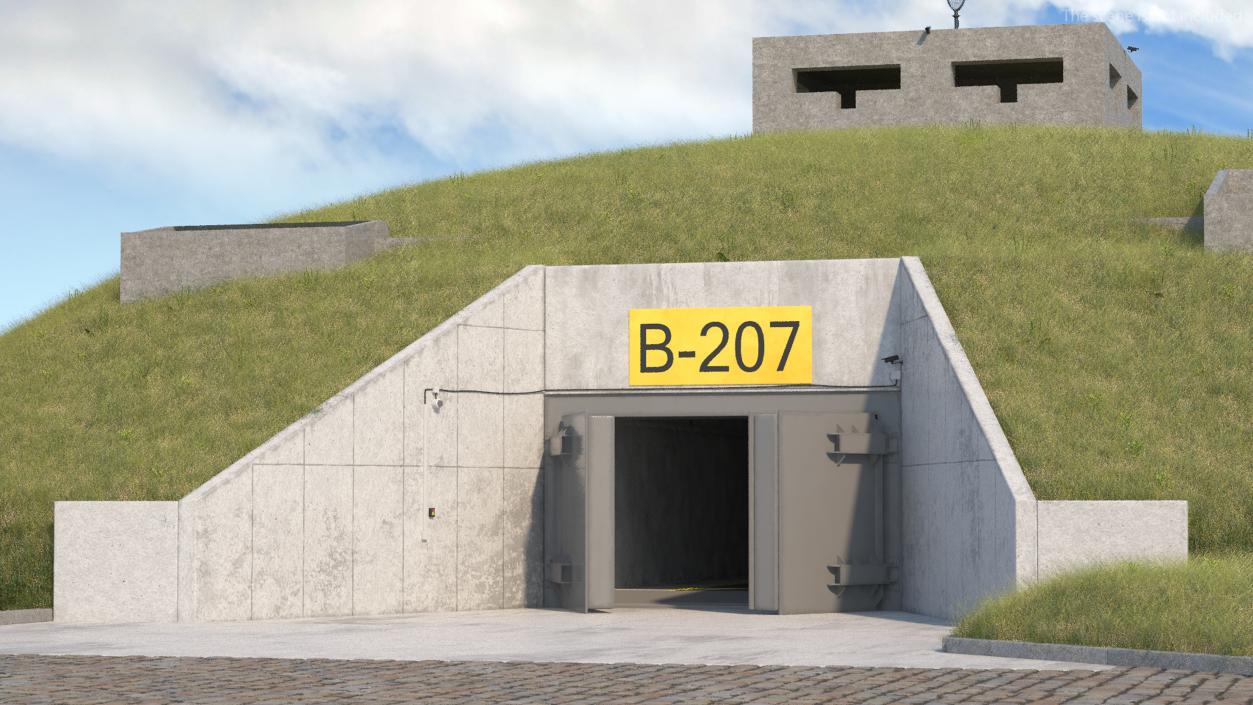 3D Nuclear Bunker Entrance model