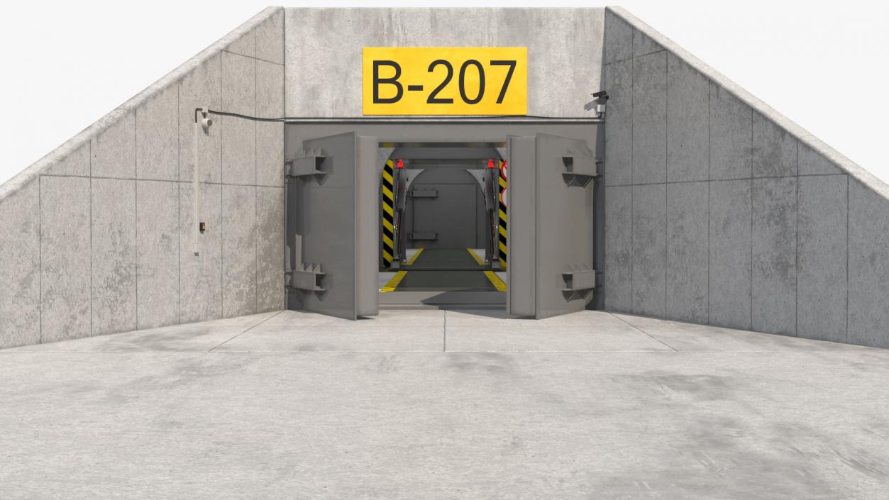 3D Nuclear Bunker Entrance model