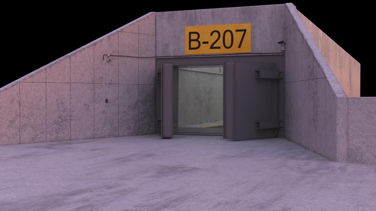 3D Nuclear Bunker Entrance model