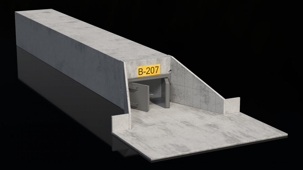 3D Nuclear Bunker Entrance model