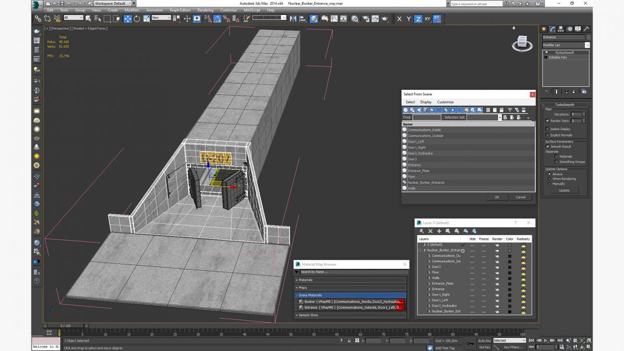 3D Nuclear Bunker Entrance model