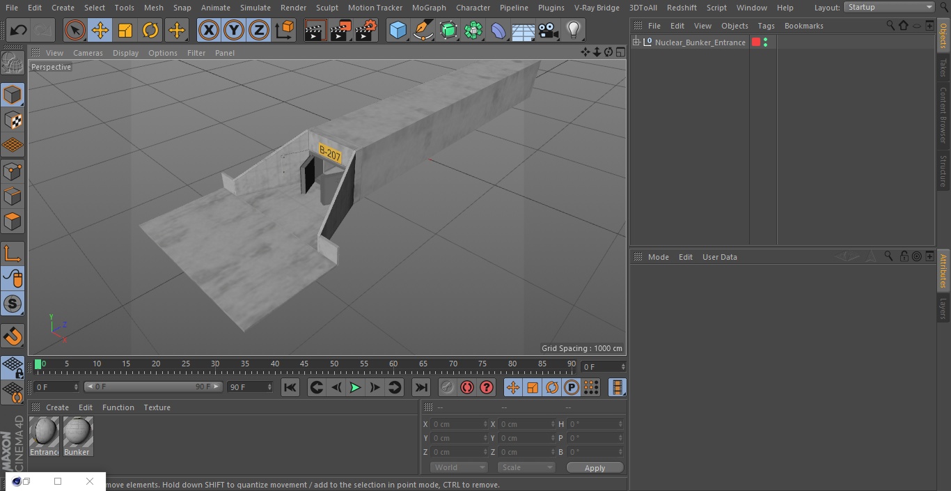 3D Nuclear Bunker Entrance model