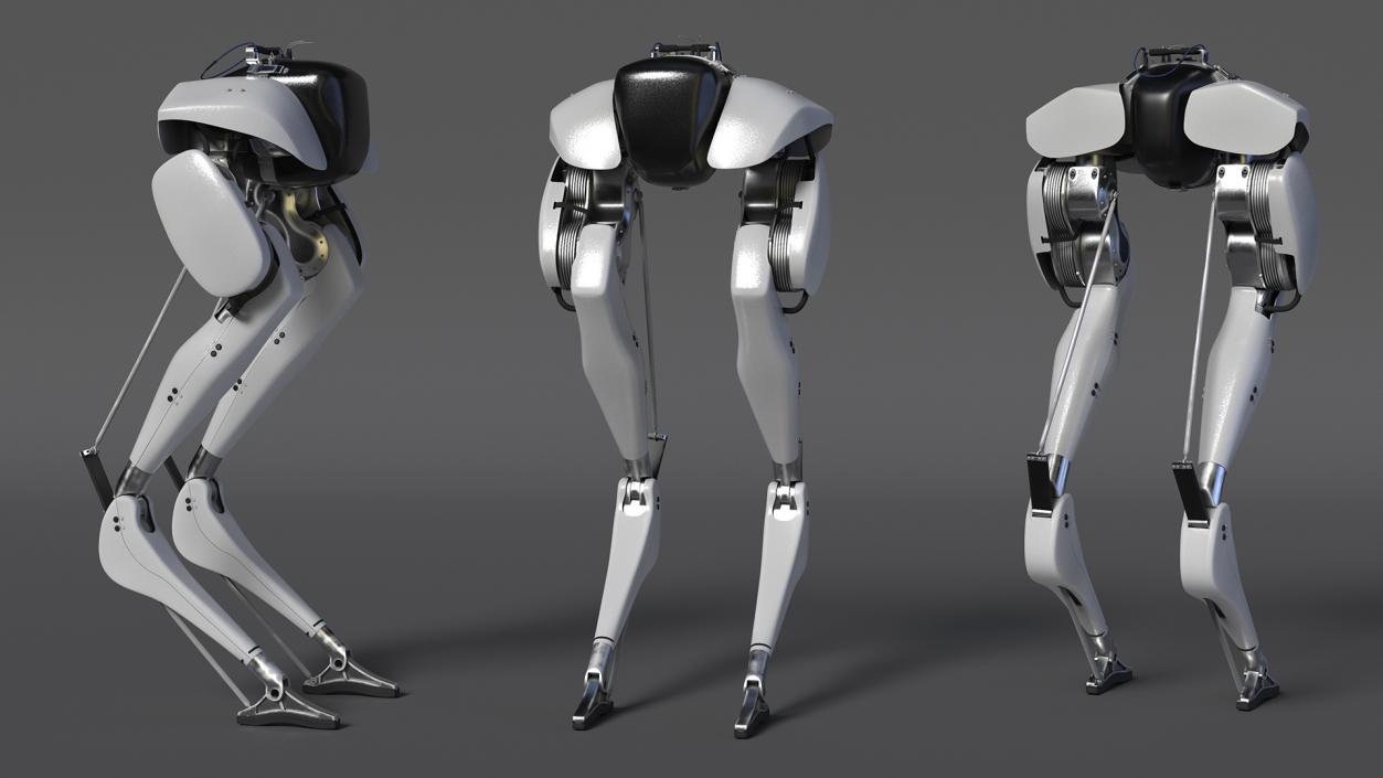 3D Delivery Robot Grey Rigged