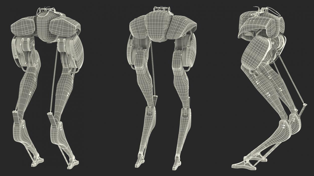 3D Delivery Robot Grey Rigged