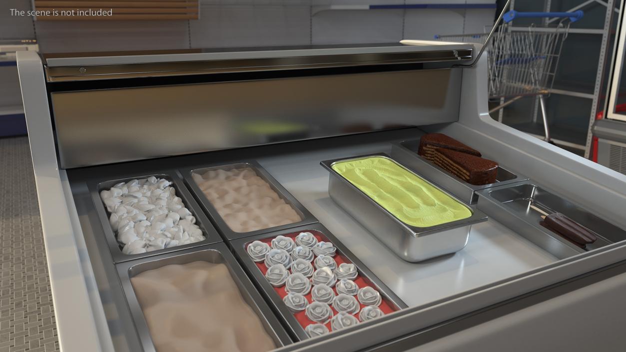 Pistachio Ice Cream Tray 3D model