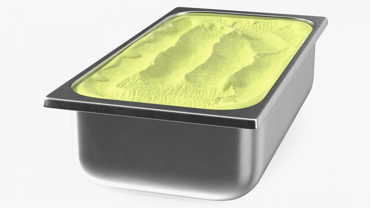 Pistachio Ice Cream Tray 3D model