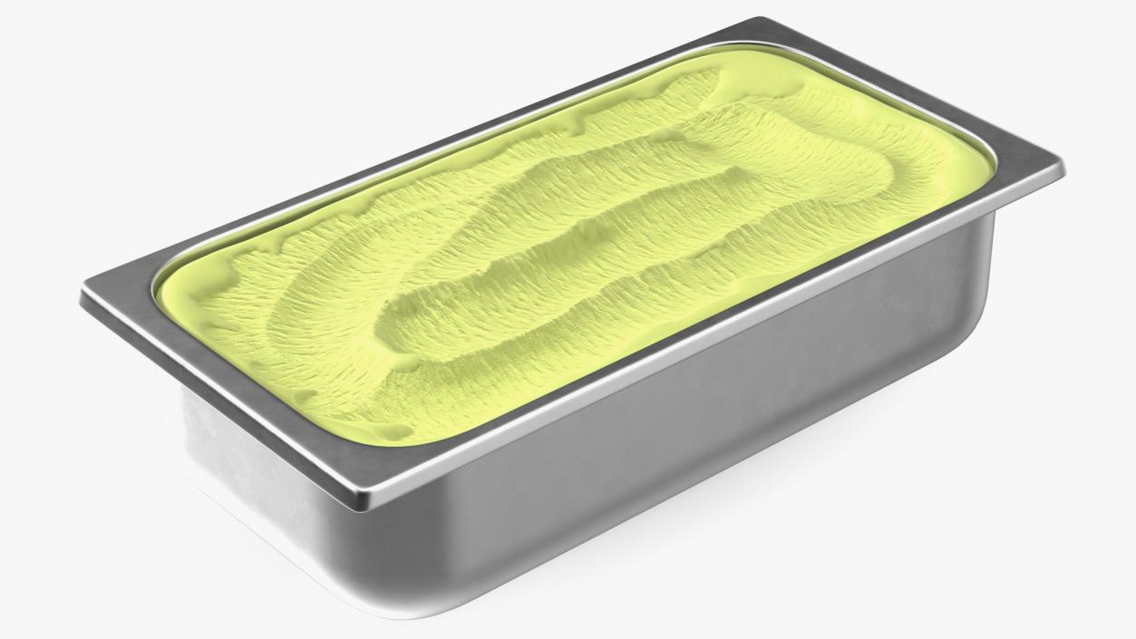 Pistachio Ice Cream Tray 3D model