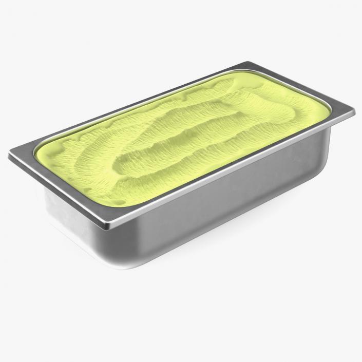 Pistachio Ice Cream Tray 3D model