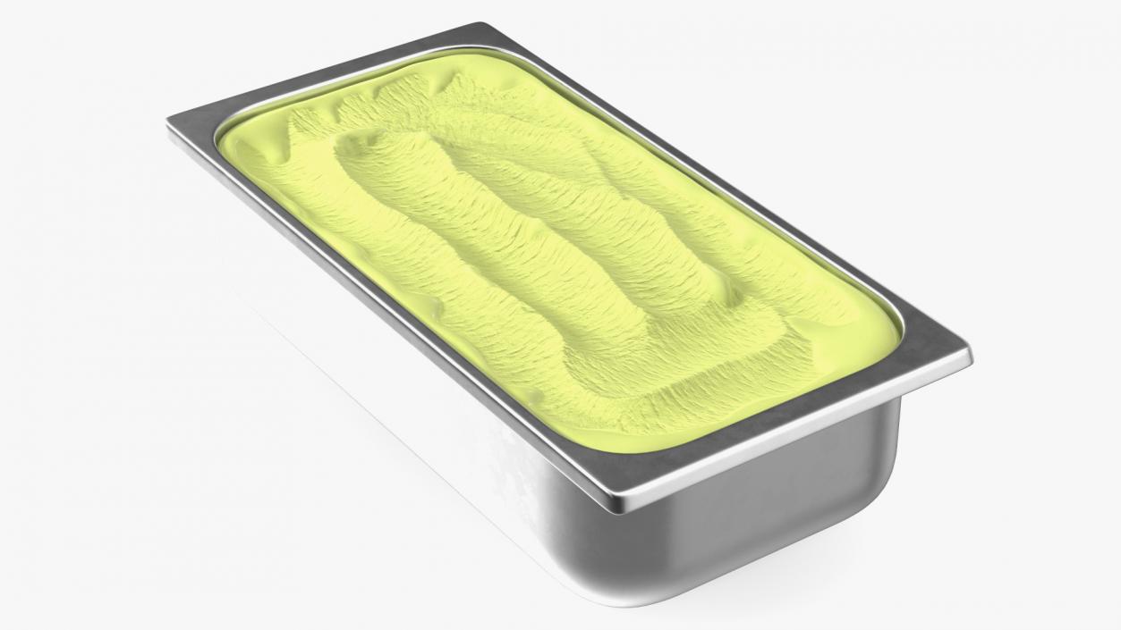 Pistachio Ice Cream Tray 3D model