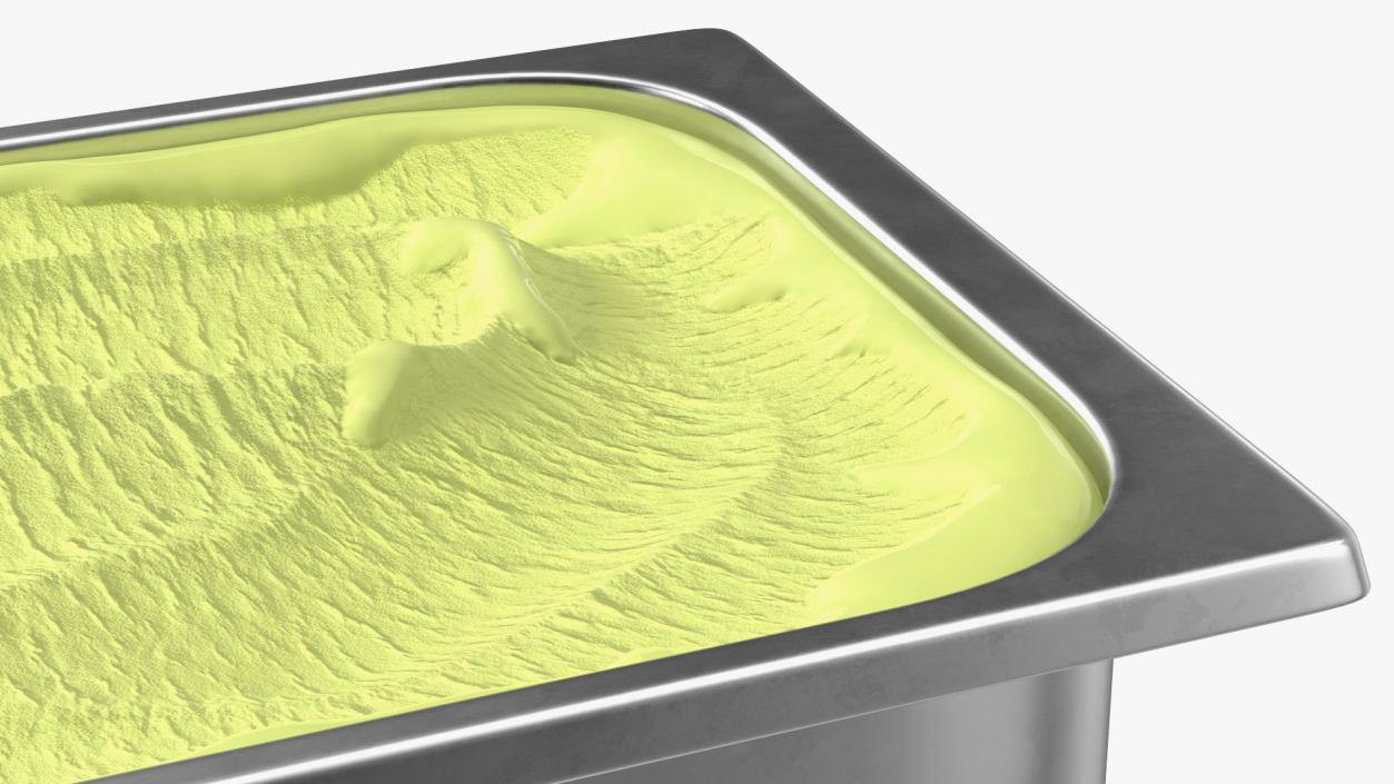 Pistachio Ice Cream Tray 3D model