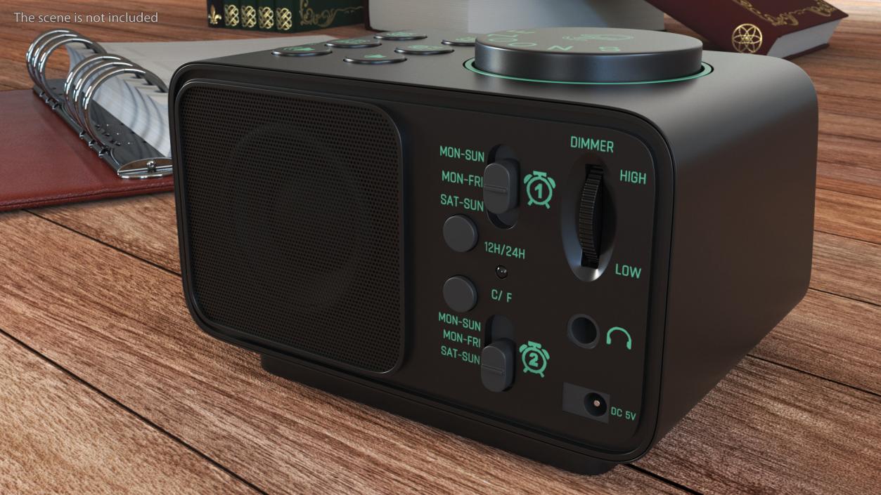 3D Dual Digital Alarm Clock Radio Plastic model