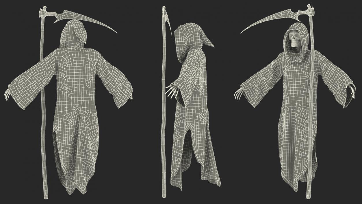 Grim Reaper with Scythe Set 3D