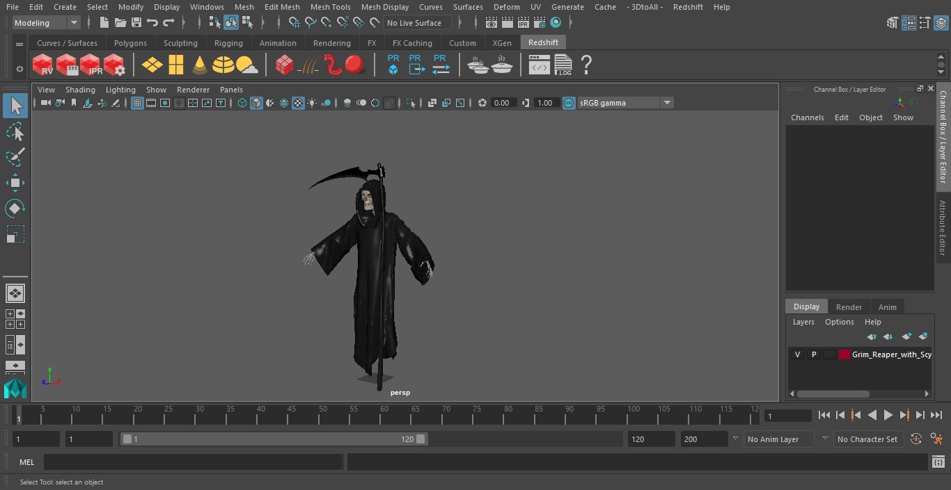 Grim Reaper with Scythe Set 3D