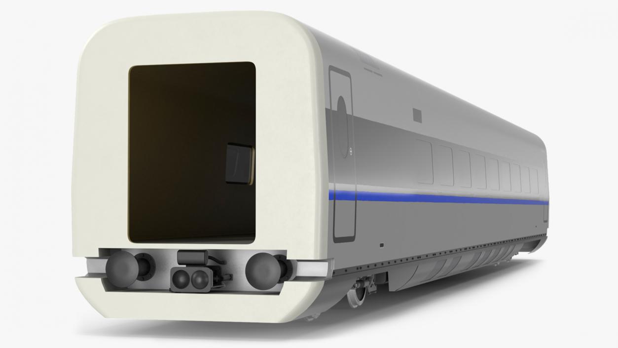 High Speed Bullet Train Wagon 3D model