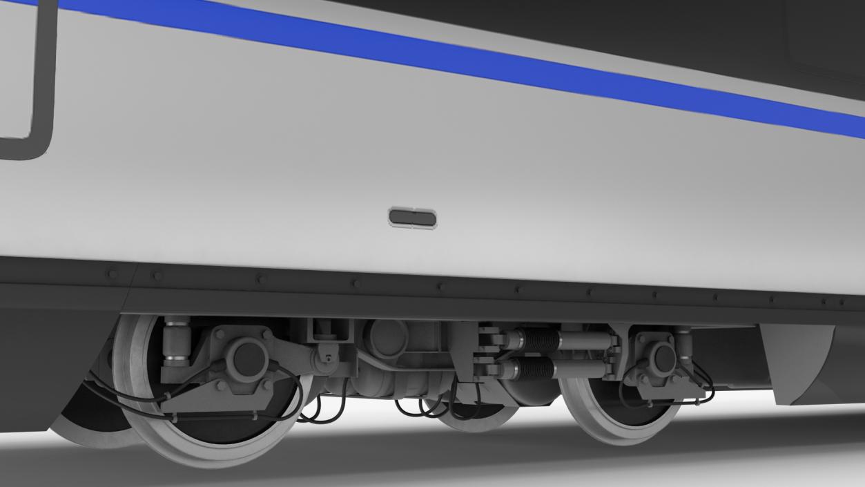 High Speed Bullet Train Wagon 3D model