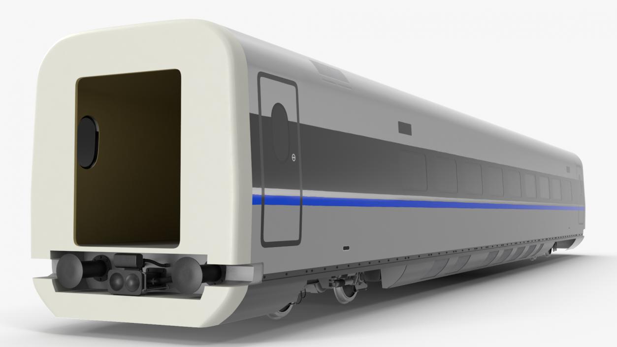 High Speed Bullet Train Wagon 3D model