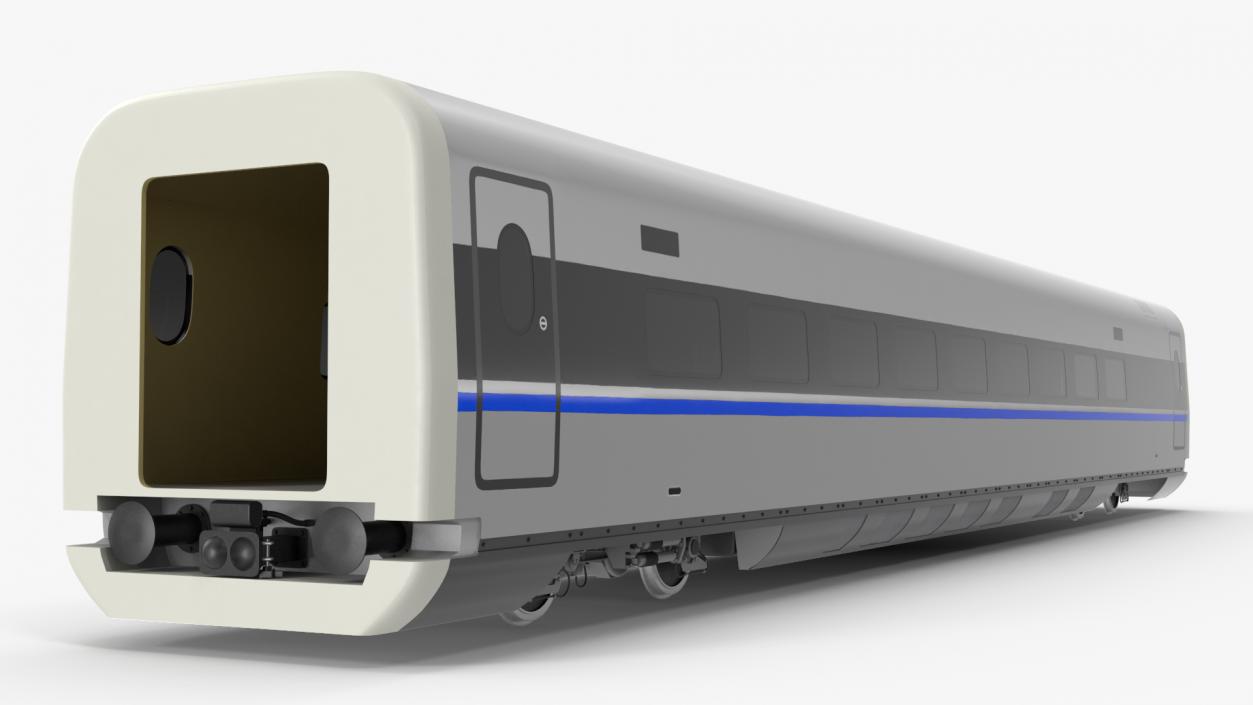 High Speed Bullet Train Wagon 3D model