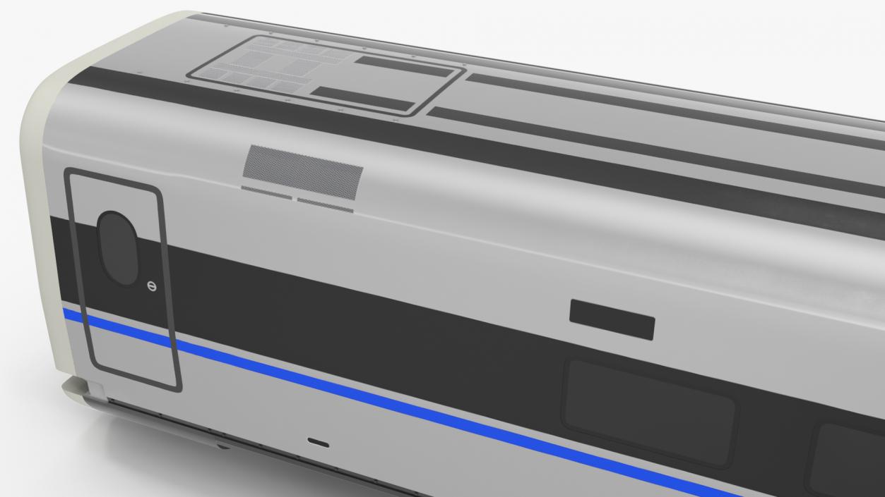 High Speed Bullet Train Wagon 3D model