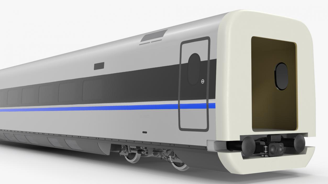 High Speed Bullet Train Wagon 3D model