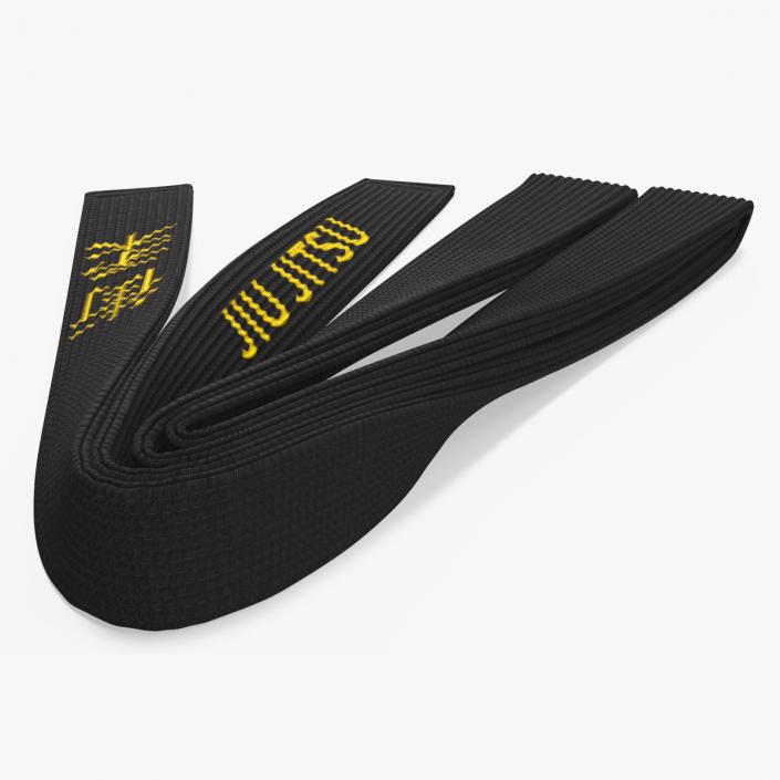 Jiu Jitsu Black Obi Belt 3D model