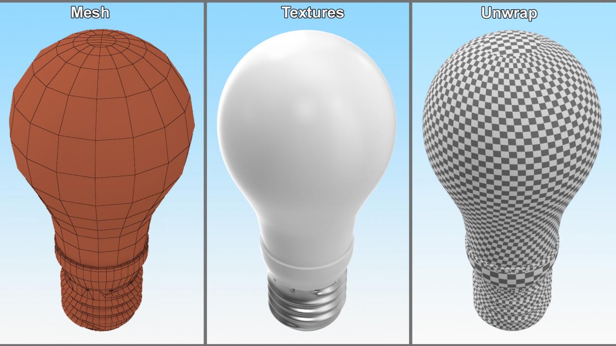 3D Matte Light Bulb 2 model