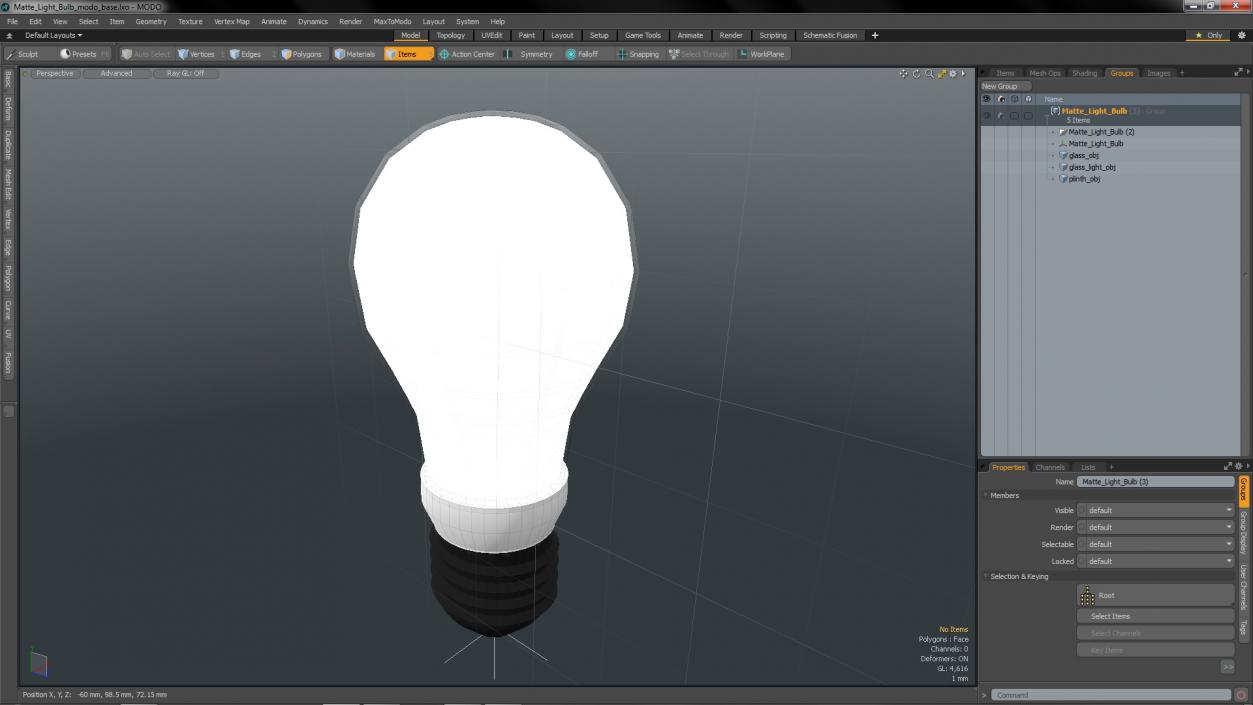 3D Matte Light Bulb 2 model