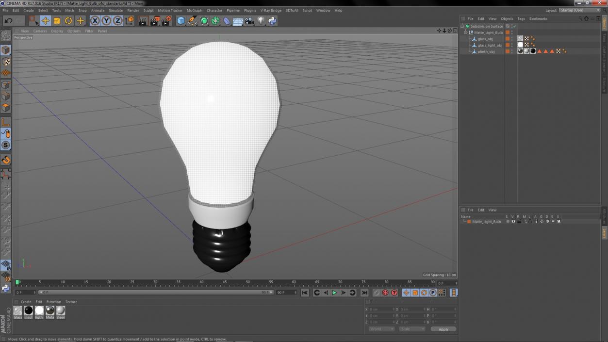 3D Matte Light Bulb 2 model