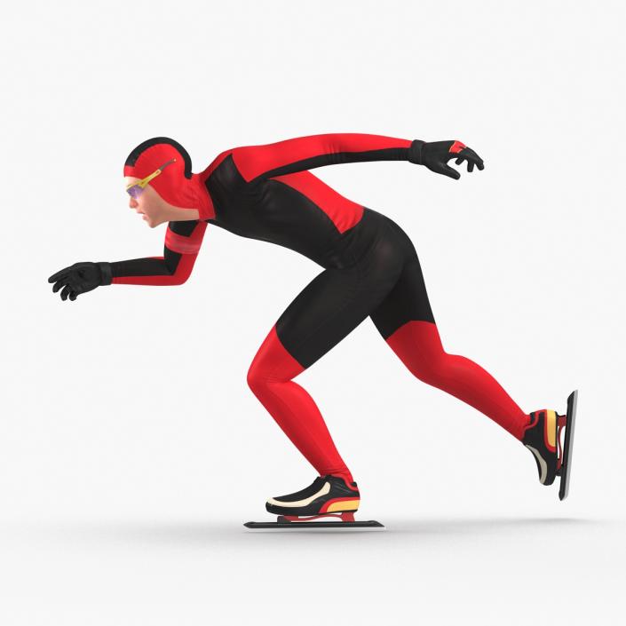 3D model Speed Skater Generic Runs