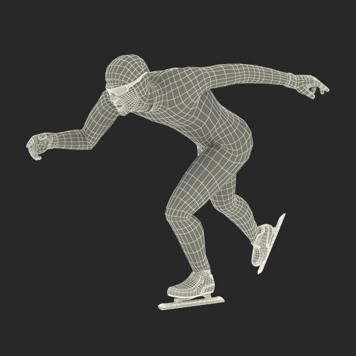 3D model Speed Skater Generic Runs