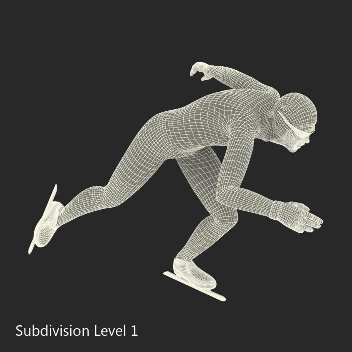 3D model Speed Skater Generic Runs