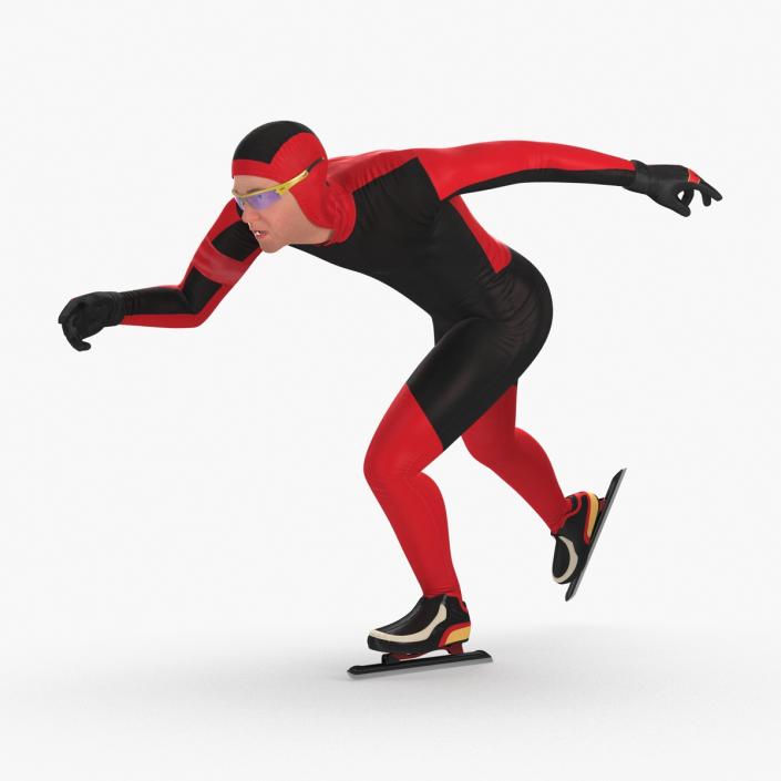 3D model Speed Skater Generic Runs