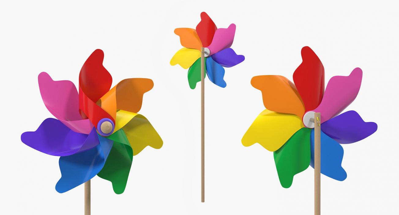 3D Pinwheel Rainbow