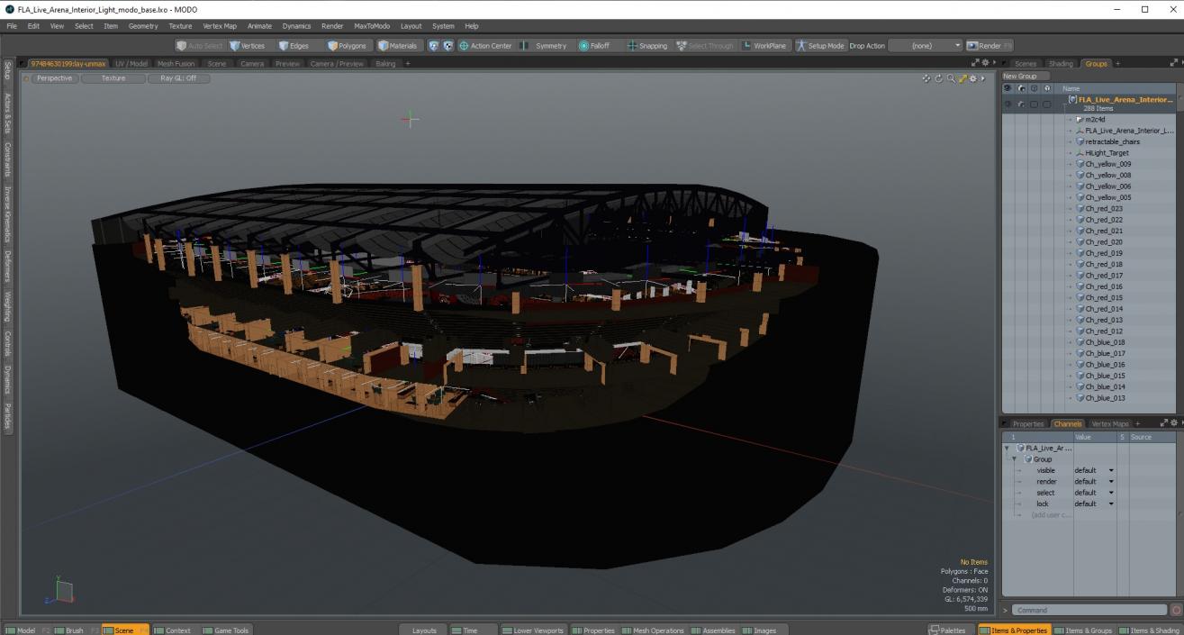 FLA Live Arena Interior Light 3D model