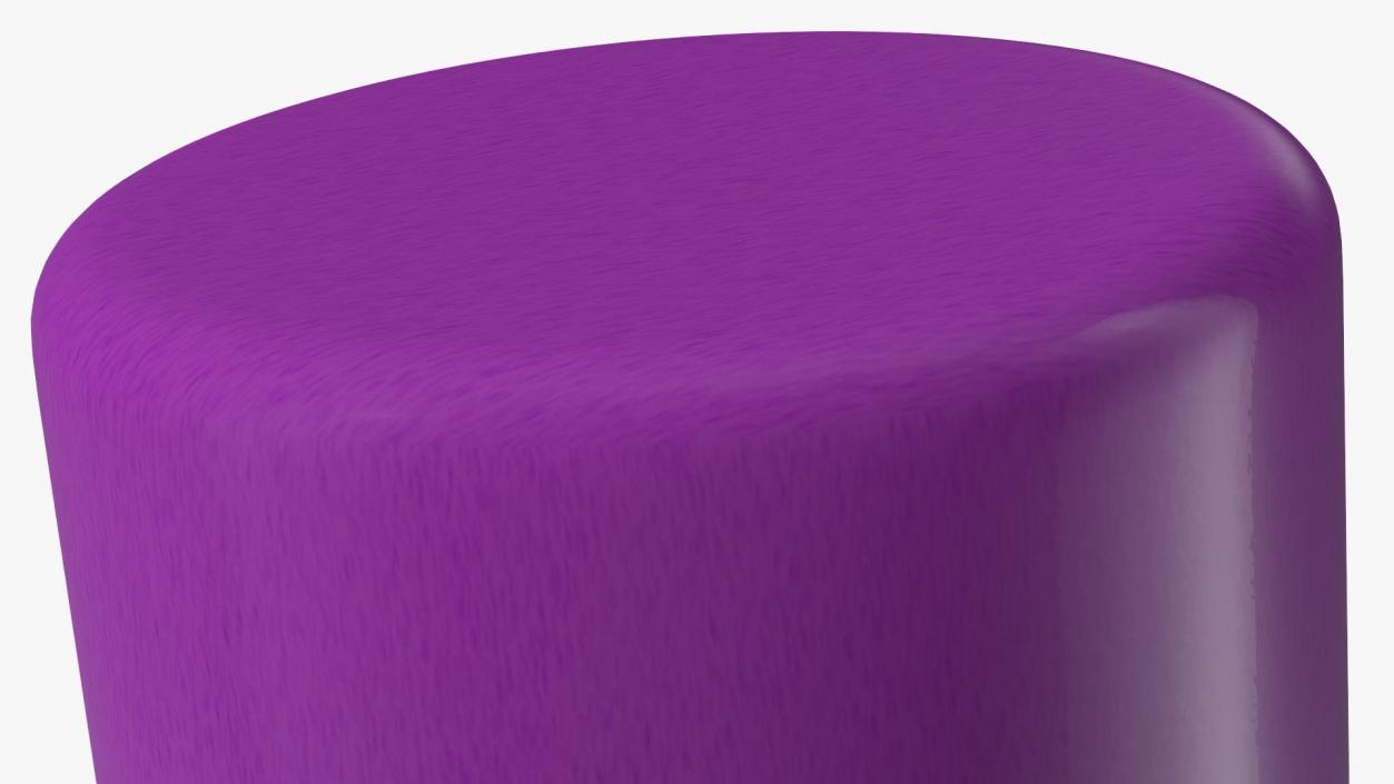 Lit Dome Top Altar Pillar Candle Purple 3D model