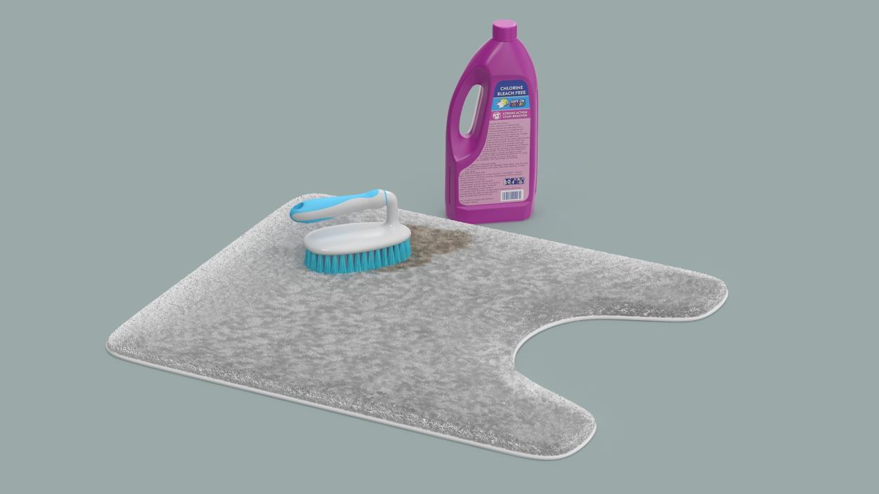 3D Vanish Cleaner and Bathroom Contour Rug Fur model