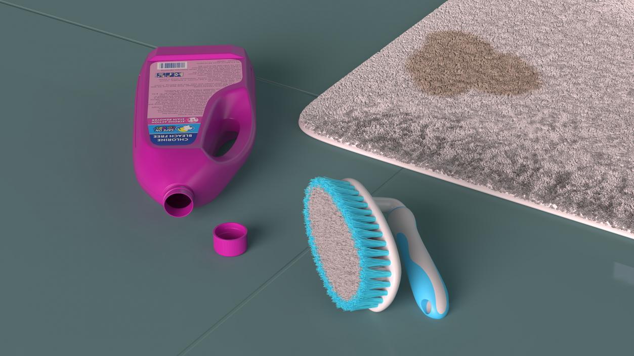 3D Vanish Cleaner and Bathroom Contour Rug Fur model