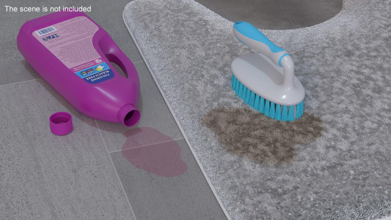 3D Vanish Cleaner and Bathroom Contour Rug Fur model