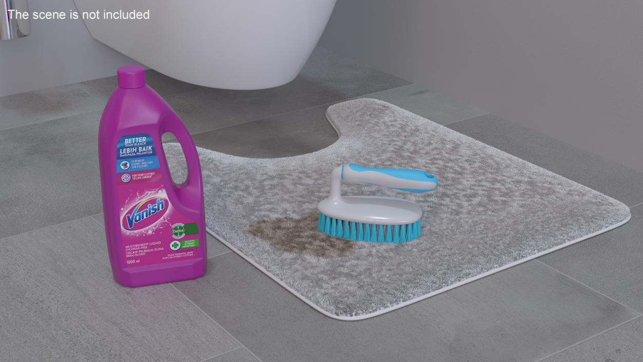 3D Vanish Cleaner and Bathroom Contour Rug Fur model