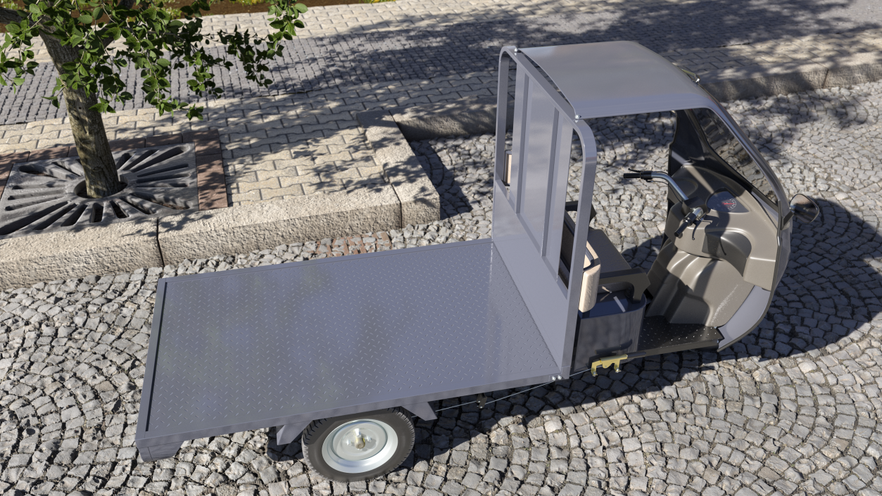 3D Three Wheeler Cargo Rickshaw model